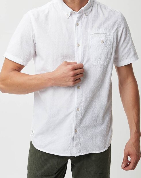 Chemise droite Craja motif blanche