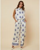Ensemble Emmy beige/bleu royal
