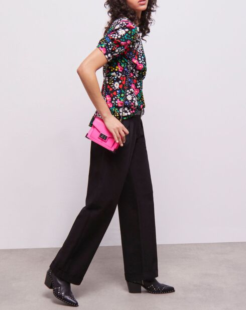 Haut imprimé avec boutonnage multicolore