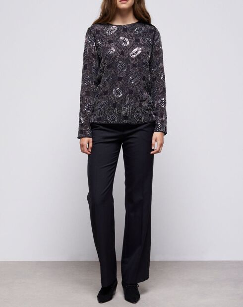 Top à strass noir
