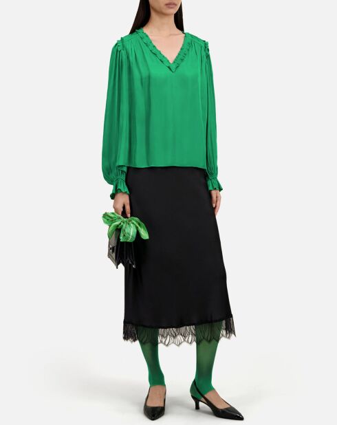 Top avec fronts vert