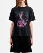 T-Shirt avec sérigraphie Cobra noir