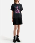 T-Shirt avec sérigraphie Cobra noir