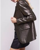 Veste à rayures dorée