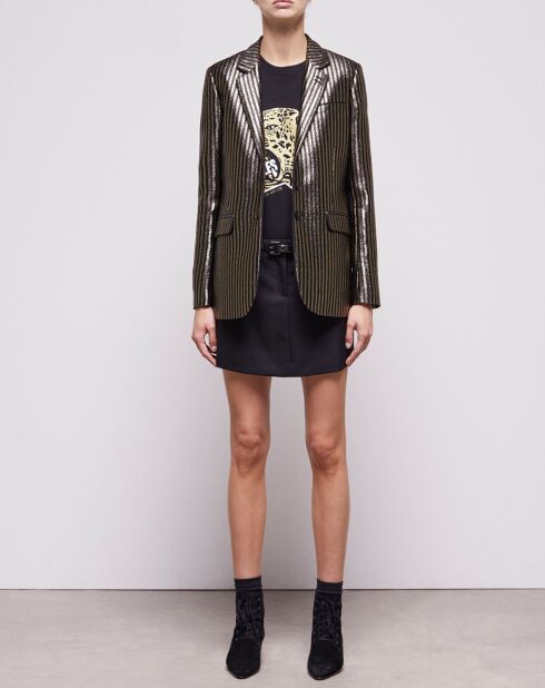 Veste à rayures dorée