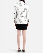 Veste tailleur imprimée écrue