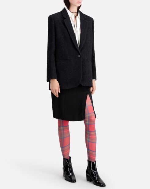 Blazer en Tweed avec détails fil noir