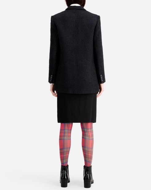 Blazer en Tweed avec détails fil noir