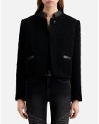 Veste courte en Tweed noire