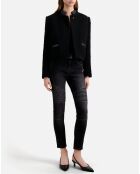 Veste courte en Tweed noire