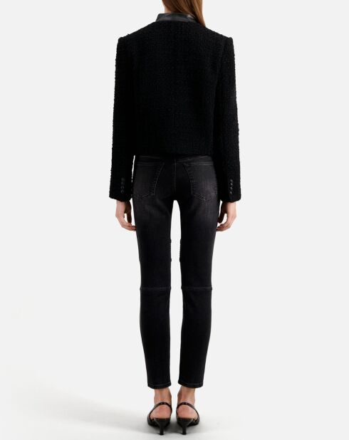 Veste courte en Tweed noire