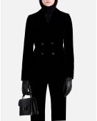 Veste tailleur courte en velours noir