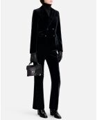Veste tailleur courte en velours noir