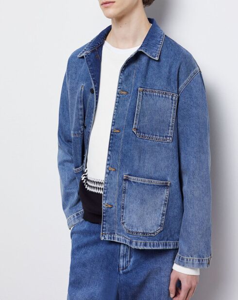 Surchemise en denim bleue