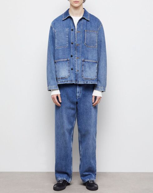 Surchemise en denim bleue