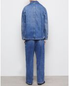 Surchemise en denim bleue