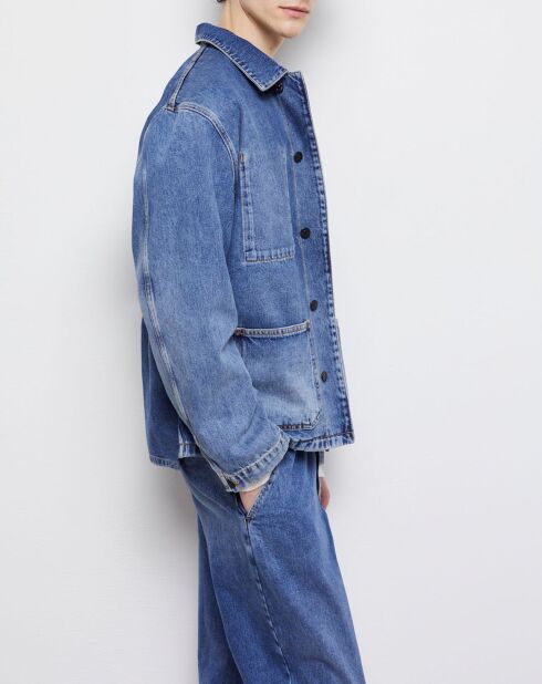 Surchemise en denim bleue