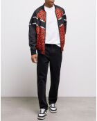 Blouson bicolore avec bandes logo multicolore