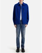 Blouson type surchemise en Laine mélangée bleu
