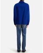Blouson type surchemise en Laine mélangée bleu
