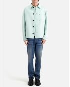 Blouson type surchemise en Laine mélangée bleu