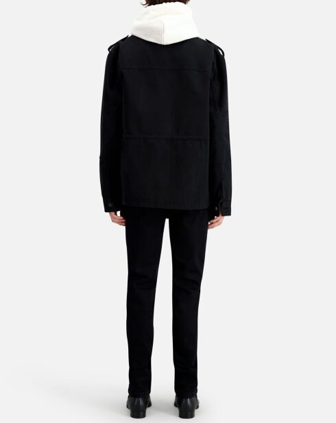 Veste de travail en denim noire