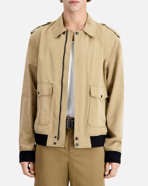 Blouson en coton beige