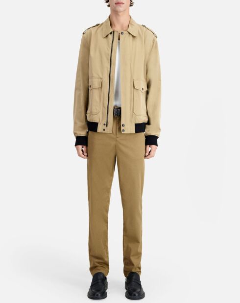 Blouson en coton beige