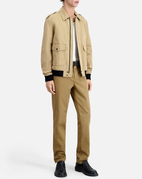 Blouson en coton beige