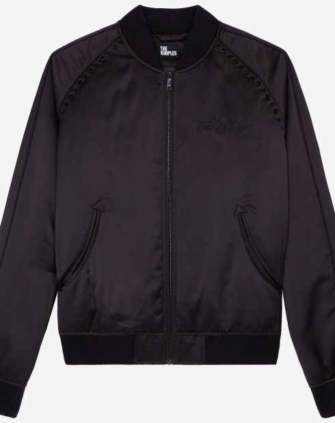 Blouson avec broderie Wild Tiger noir