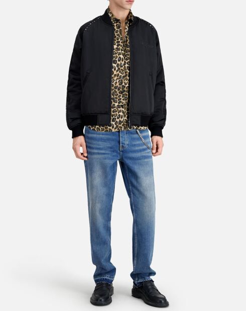 Blouson avec broderie Wild Tiger noir