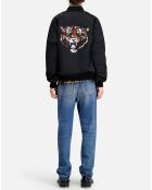 Blouson avec broderie Wild Tiger noir