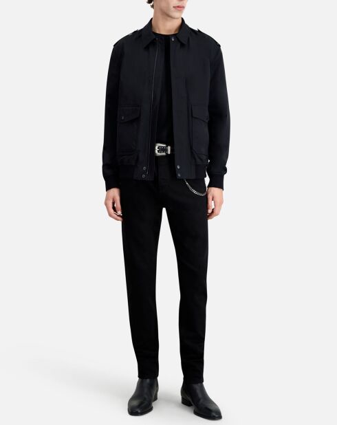 Blouson en coton noir