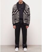 Cardigan en Laine mélangée imprimé noir