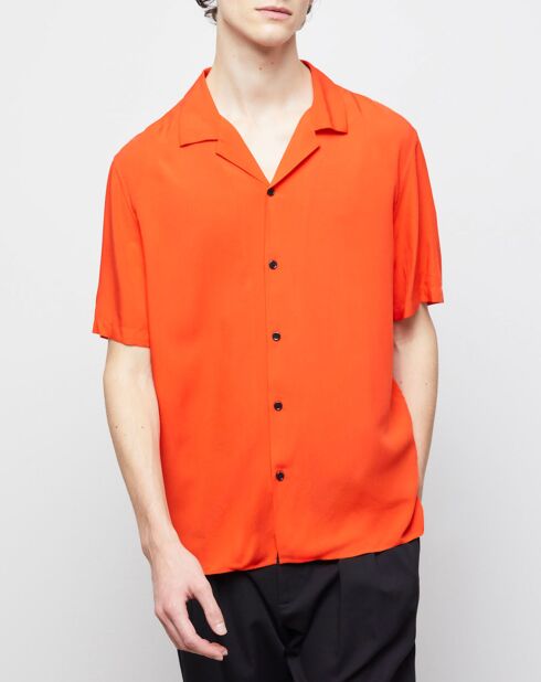 Chemise décontractée orange