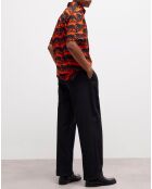 Chemise décontractée panthère orange/noir