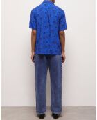 Chemise imprimée bleue