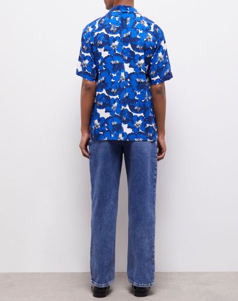 Chemise imprimée bleue
