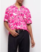Chemise imprimée rose