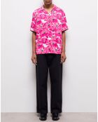 Chemise imprimée rose