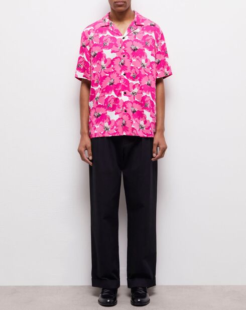 Chemise imprimée rose