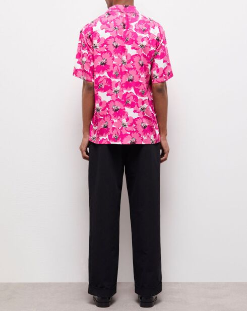 Chemise imprimée rose