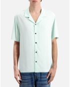 Chemise à manches courtes bleue