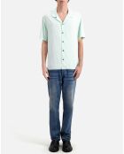 Chemise à manches courtes bleue