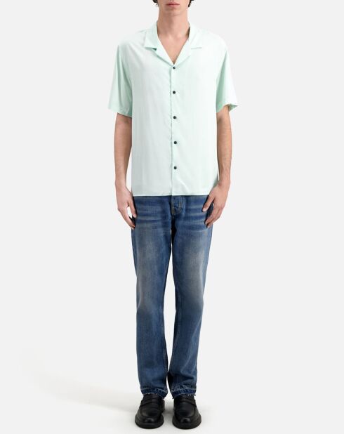 Chemise à manches courtes bleue