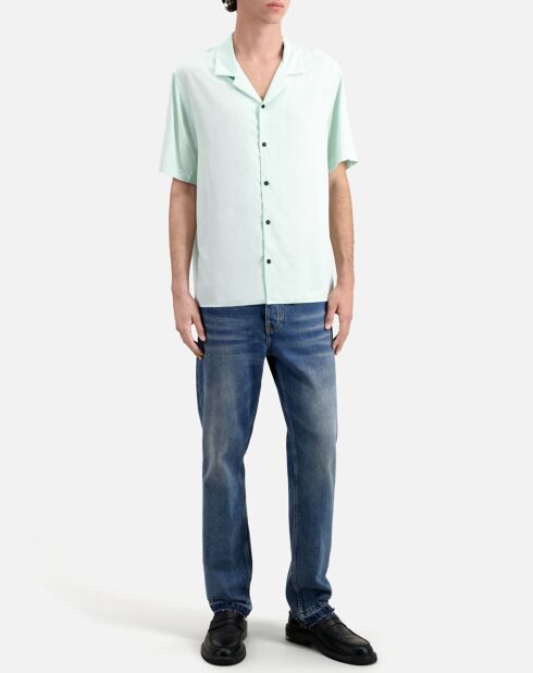 Chemise à manches courtes bleue