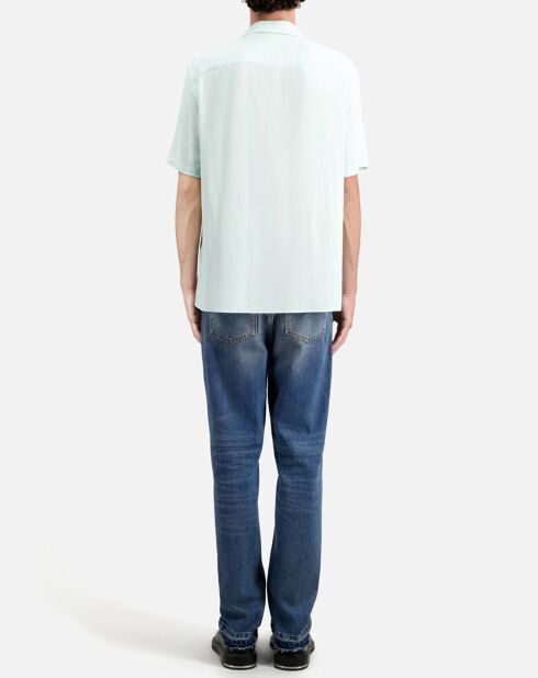 Chemise à manches courtes bleue