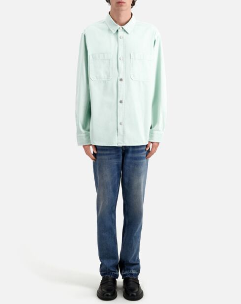 Surchemise en denim bleue