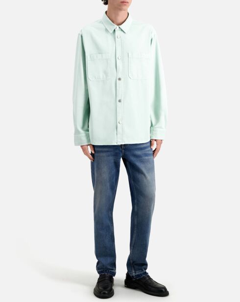 Surchemise en denim bleue