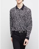 Chemise col classique imprimé noir